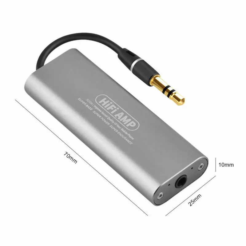 Mini Hifi Stereo Audio Amplifier 3.5mm Headphone Amplifier Earphone HIFI AMP Size: 70* 25* 10mm / 2.76* 0.98* 0.39inch