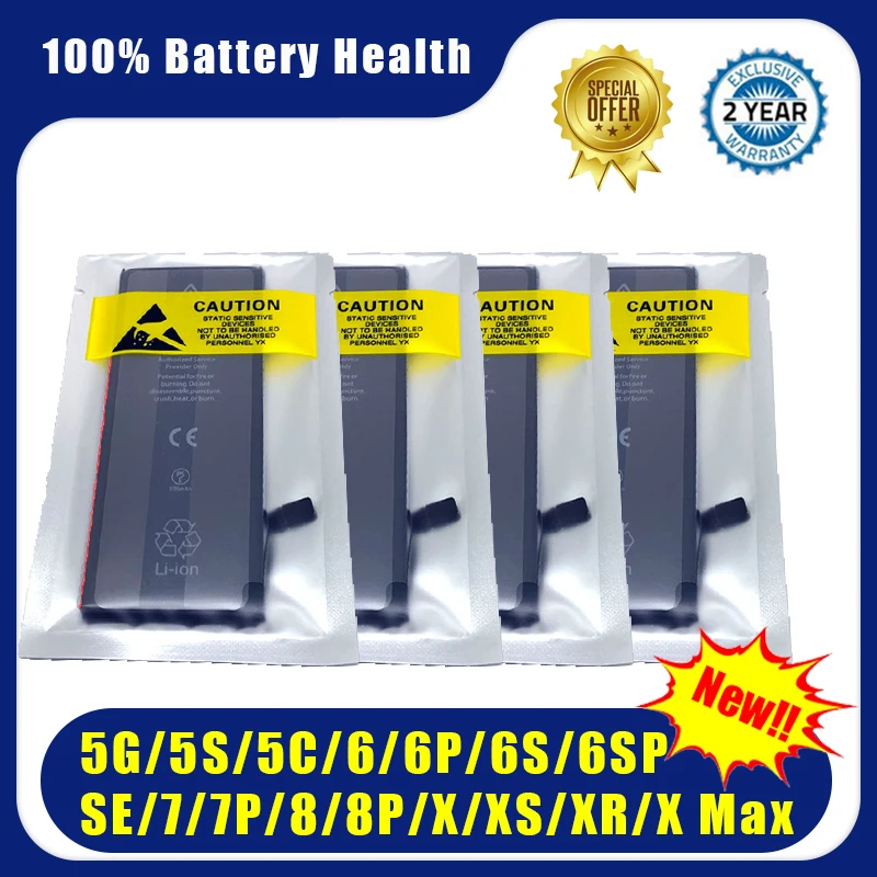 

10pcs/lot 0 cycle iphone battery for iphone 4 4S 5 5S 5C SE 6 6S 7 8 Plus X XR XS Max wholesale replace iphone battery