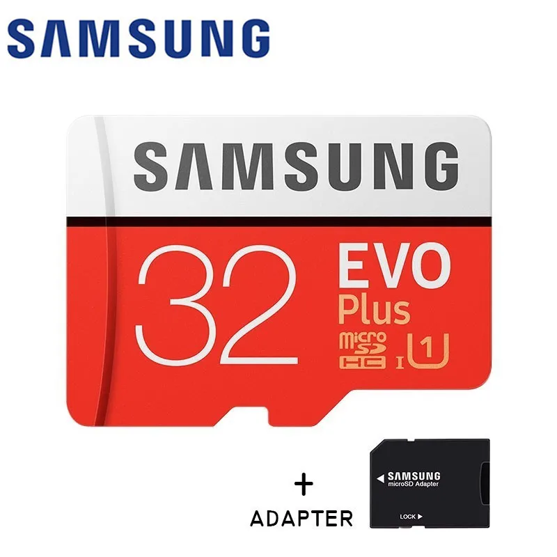Карта памяти SAMSUNG Micro SD карта 32 Гб SDHC 64 128 ГБ 256 512 EVO + SDXC C10 4K TF с адаптером для