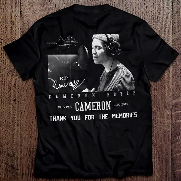 Cameron Boyce Singing R I P Thank You For The Memories T Shirt | Мужская одежда