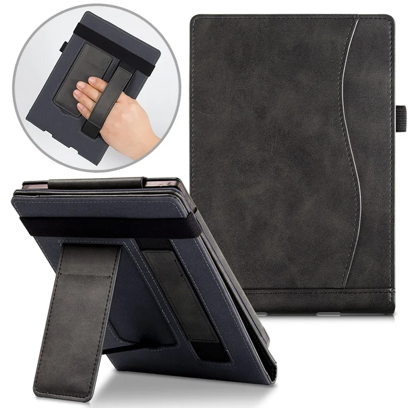 Чехол-подставка оригами для электронных книг Pocketbook 616 627 632, для Pocketbook Touch Lux 4/Basic Lux 2/Touch HD 3 из искусственной кожи и мягкого тпу Shel - Цвет: Handheld-Black