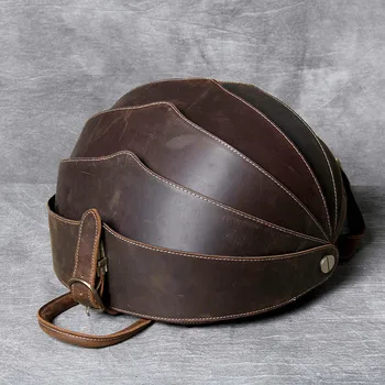 

Turtle Shell Crazy Horse Leather Oxhide Top Layer Cow Leather Shoulder Bag Handmade Head Leather Backpack Cowhide Computer Bag