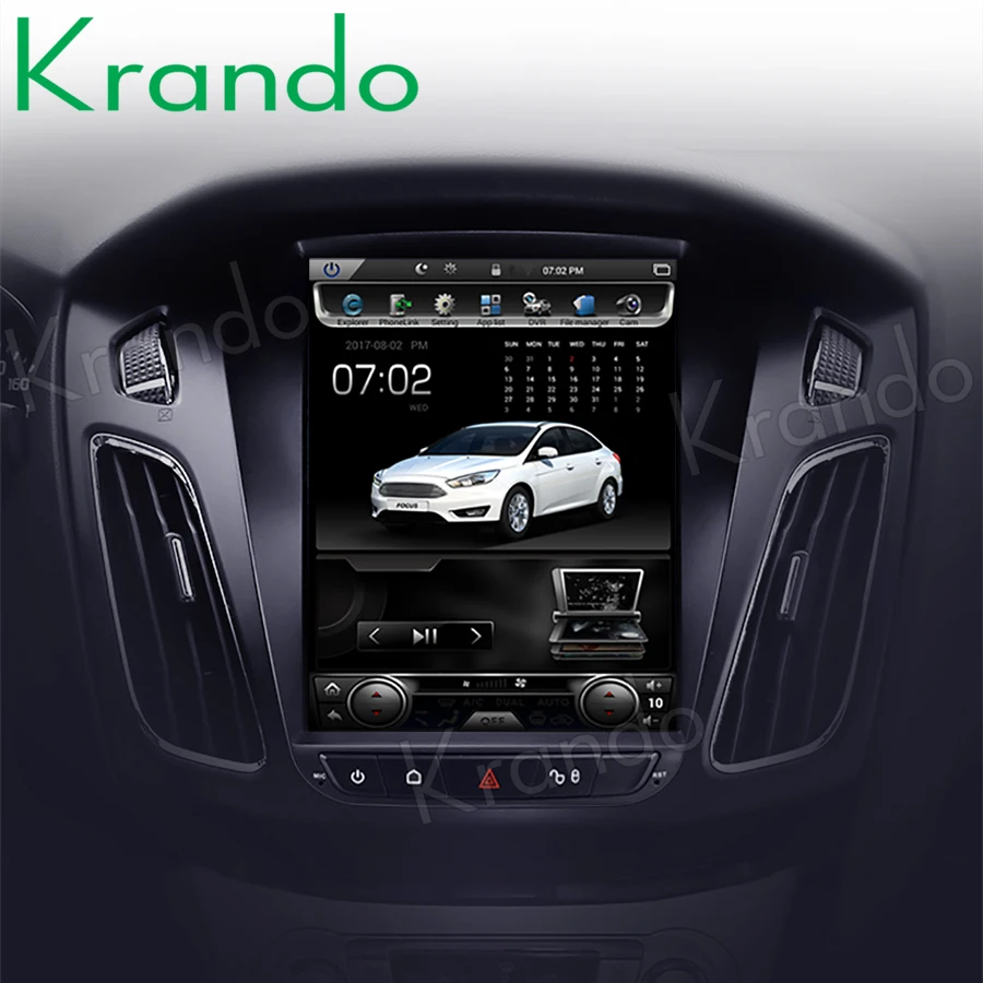 Автомагнитола Krando с вертикальным экраном 9 0 дюйма Android 10 4 gps навигатор для Ford Focus