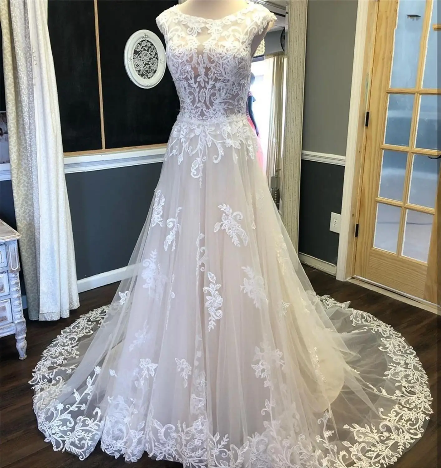Свадебное платье abiti da sposa principessa с рукавами-крылышками vestido de mujer доставка из