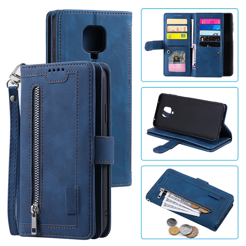 Shockproof Flip Phone Case For Samsung S21 A50 A51 A71 S8 S9 S10E Lite S20FE Note 20 Ultra 8 9 10 Plus Zipper Wallet Phone Cover