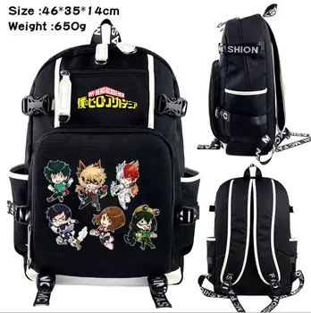 

Anime My Hero Academia FROPPY DEKU KATSUKI Shoto Backpack Canvas School Bags Travel Laptop printing rucksack Children's Larger