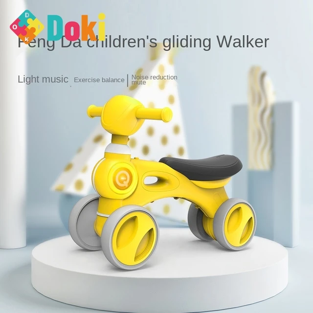 Doki Toy Four-wheel Balanced Car 1-3 Years Old Children 2 No Slide Foot Slide Car Baby Walk Child Twisting Toy Car Popular 2021 1