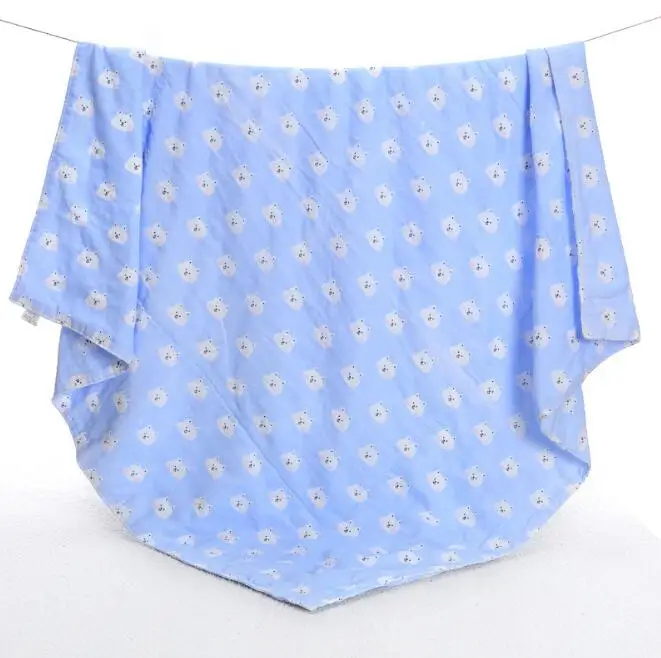 Newborn Baby Blanket Bath Towel Swaddling Muslin Wraps Gauze Crib Stroller Blanket Bedding Printing - Цвет: YMM010A