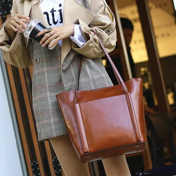 

Women's Leather Big Bag Fashion Women's Leather Bags Shoulder Bag