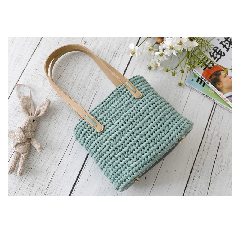 QZLKNIT 200g/ball Flat ribbon yarn Roving yarn DIY Hand knitted handbag yarn specially used for weaving bags, handbags, etc 3