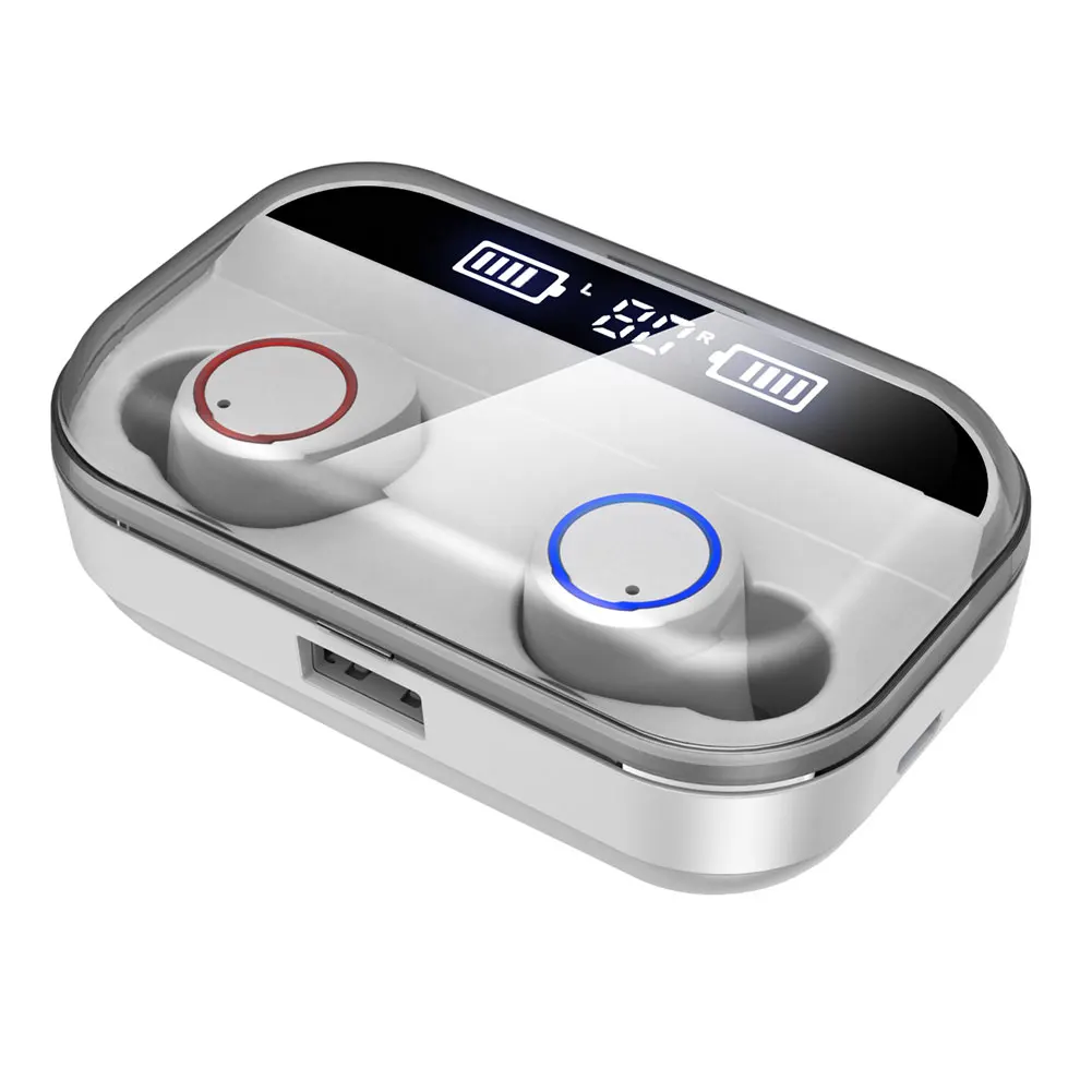 TWS 5,0 bluetooth-наушники Беспроводная мини-гарнитура водонепроницаемые наушники дисплей питания наушники с зарядным устройством спортивные наушники