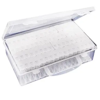 

Transparent Plastic Box Organizer Medicine Case Diy Diamond Embroidery Storage Case Diamond Painting Tool Accessories