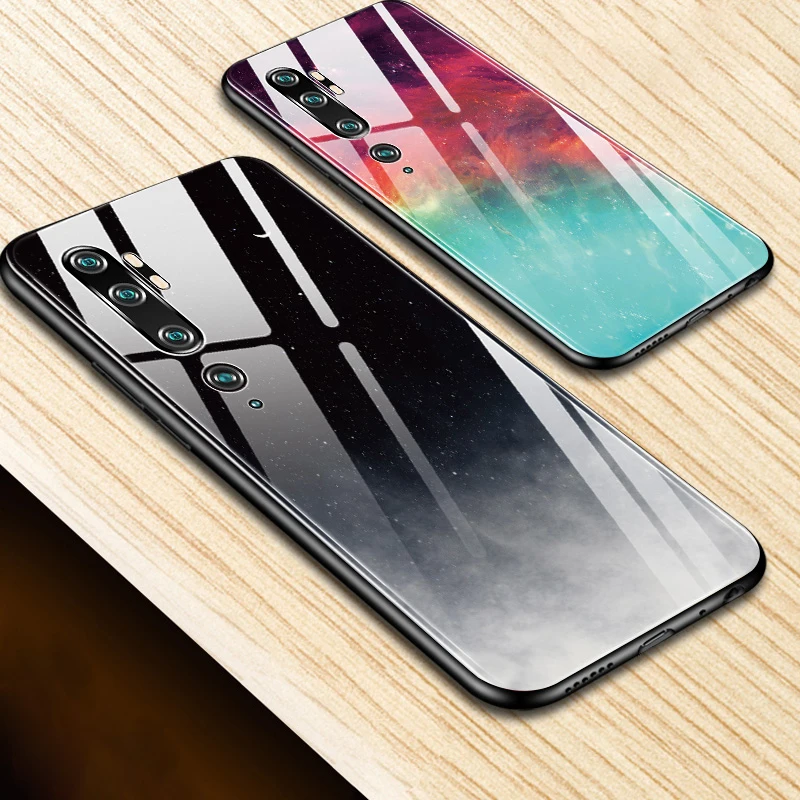 Градиентный чехол из закаленного стекла для samsung Galaxy note 10 plus s10 s10E a50 a70 a40 a30 a20 a10 a50s