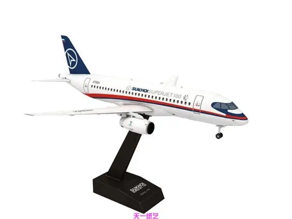 Sukhoi Super Jet 3D Paper Model DIY Puzzle Parent-child Manual Class Origami Toy 3d paper model paper jigsaw puzzle aircraft paper model