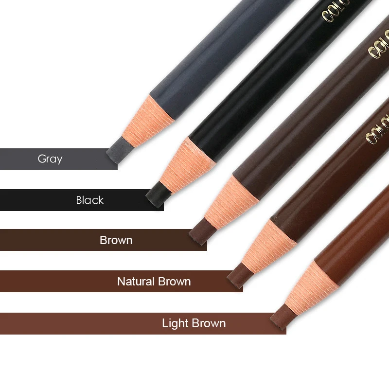 

12pcs/lot Eyebrow Pencil Longlasting Waterproof Eyebrow Pencil Easy to Wear Cosmetic Tint Dye Makeup Tools Microblading Supplies