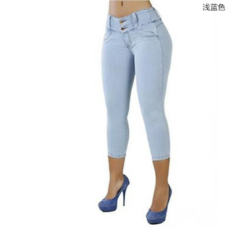 

Cross-Border New Style 2018 European And American-Style Slim Fit Capris Jeans