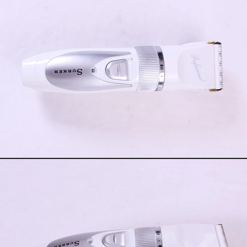 Surker, электрический триммер для волос, SK-2006, 2 в 1, беспроводная перезаряжаемая машинка для стрижки волос, триммер для волос в носу, виски, триммер для бороды
