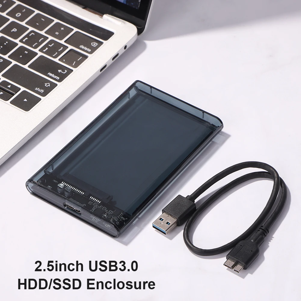 SSD Adapter External Box Laptop 6GMbps Transparent Mobile Hard Disk Case for 2.5 inch SATA SSD HDD Enclosure external hdd box