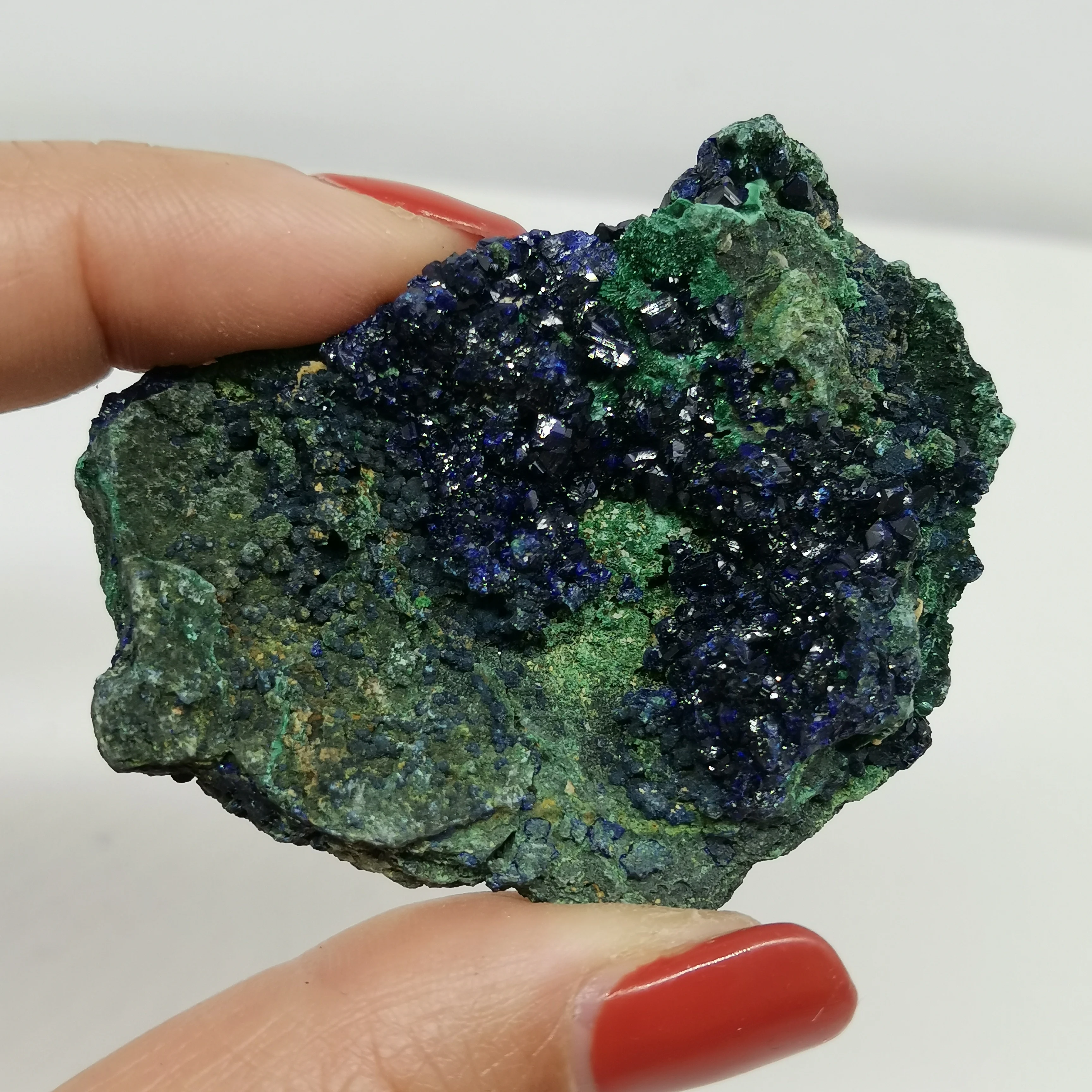 38 г натуральный материал образец azurite Geode целебный Буле Малахитовый камень, реики украшения для дома# XT262