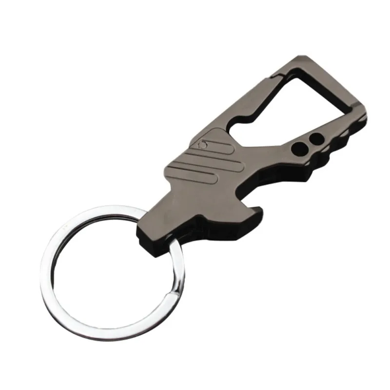 

6pcs/set Multi Tools Metal Car Keychains With Keyring Anti-scratch Key Chain Bottle Opener Snap Hook Outdoor Tools