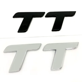 

Black / Silver ABS 3D TT Car Rear Bumper Trunk English Alphabet Letter Emblem Stickers Badge Decals Car Styling Logo Accessories
