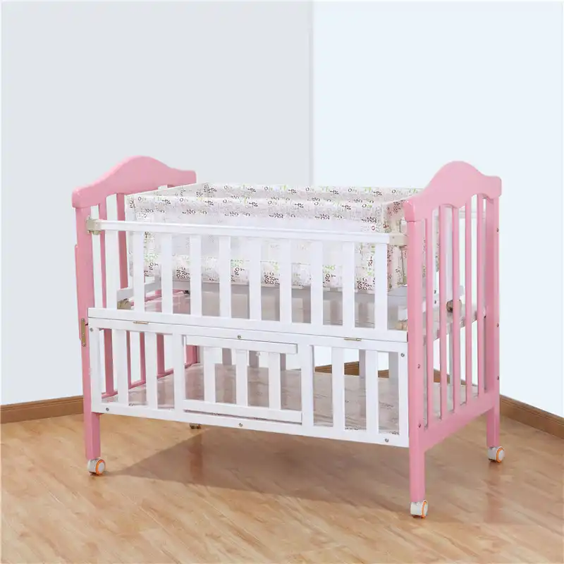 solid wood baby cradle