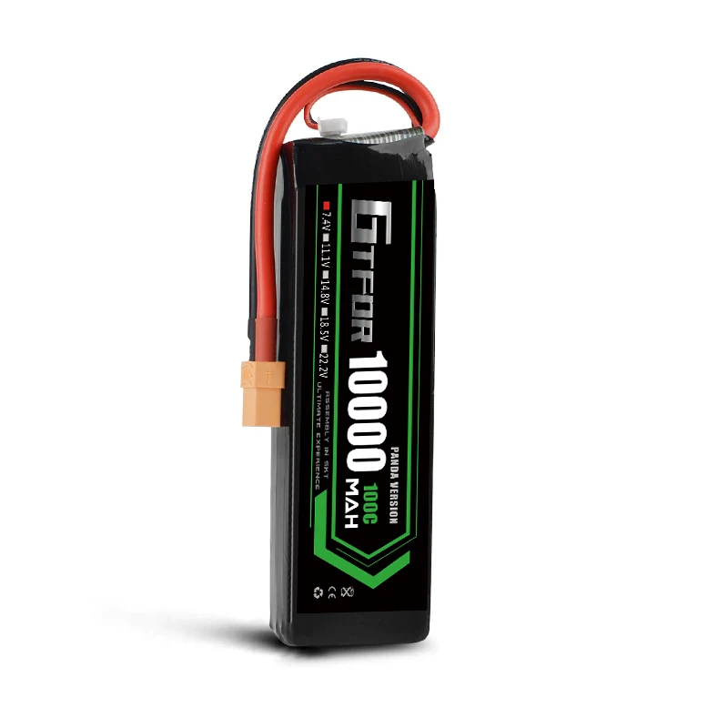 GTFDR 2 шт. Литий Полимерный Аккумулятор 7 4 в 10000 мАч lipo 2S 100C для радиоуправляемой