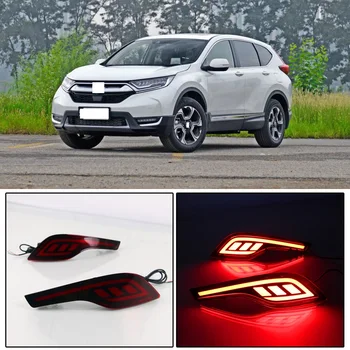 

CAPQX 1 Pair For CR-V CRV 2017 2018 Rear Bumper LED Reflector Light Brake Parking Warning Lamp Rear Fog Lamp Tail Stop Light