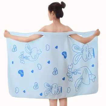 

1pcs Nanofibers Women Fast Drying Rabbit Wearable Bath Towel Shower SPA Wrap Body Beach Bathroom Bathrobe