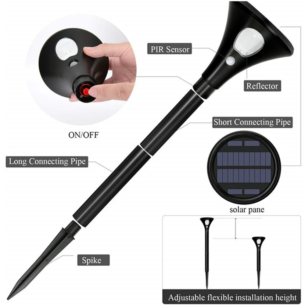

LED Solar Stake Light Solar Powered Pathway Lights Decorative Outdoor Lawn Yard Lamp For Garden