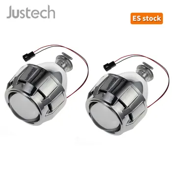 

Justech 2Pcs 2.5 " HID Bi-xenon Kit de lentes para proyectores Faros Bombilla Cubierta H1 Accesorios para luces para automóviles