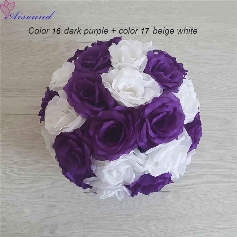1'5'10 Wedding Party Home Decoration Flower Kissing Ball Silk Rose Pomander JFU 