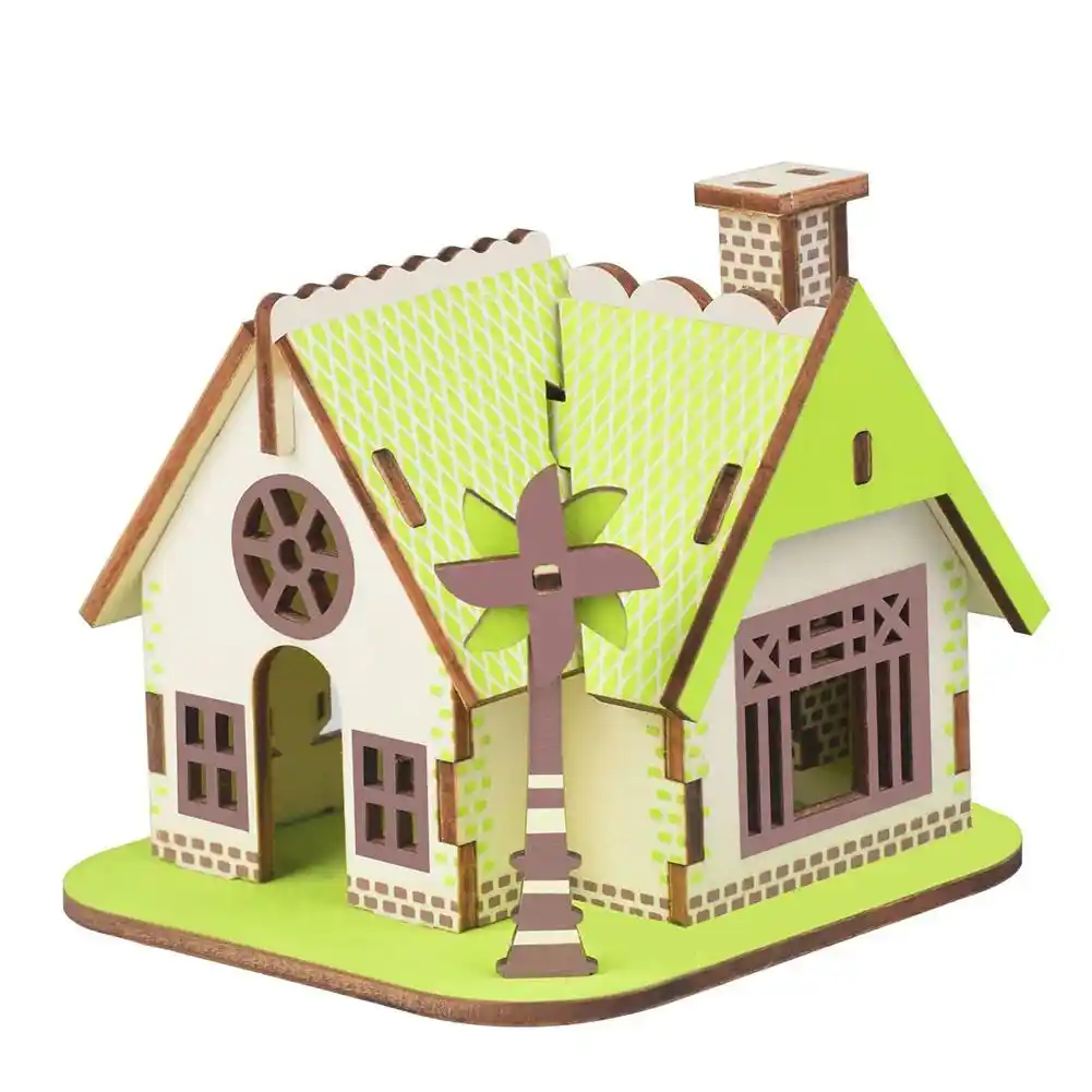 3d wooden puzzle house