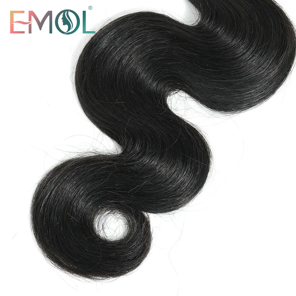 Эмоль малайзийские волнистые волосы, для придания объема, пряди натуральных Цвет человеческие волосы пряди не Волосы remy наращивание 1/3/4 шт