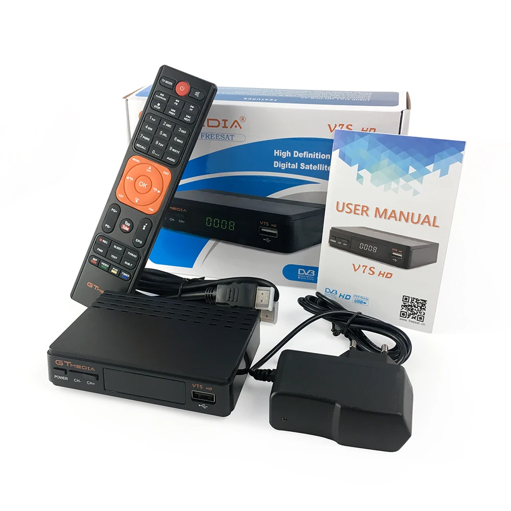 Freesat V7 HD DVB-S2 1080P спутниковый ТВ приемник+ USB wifi Anttena Испания Германия ТВ тюнер PK V8 супер+ 1 год Испания Европа Клайн