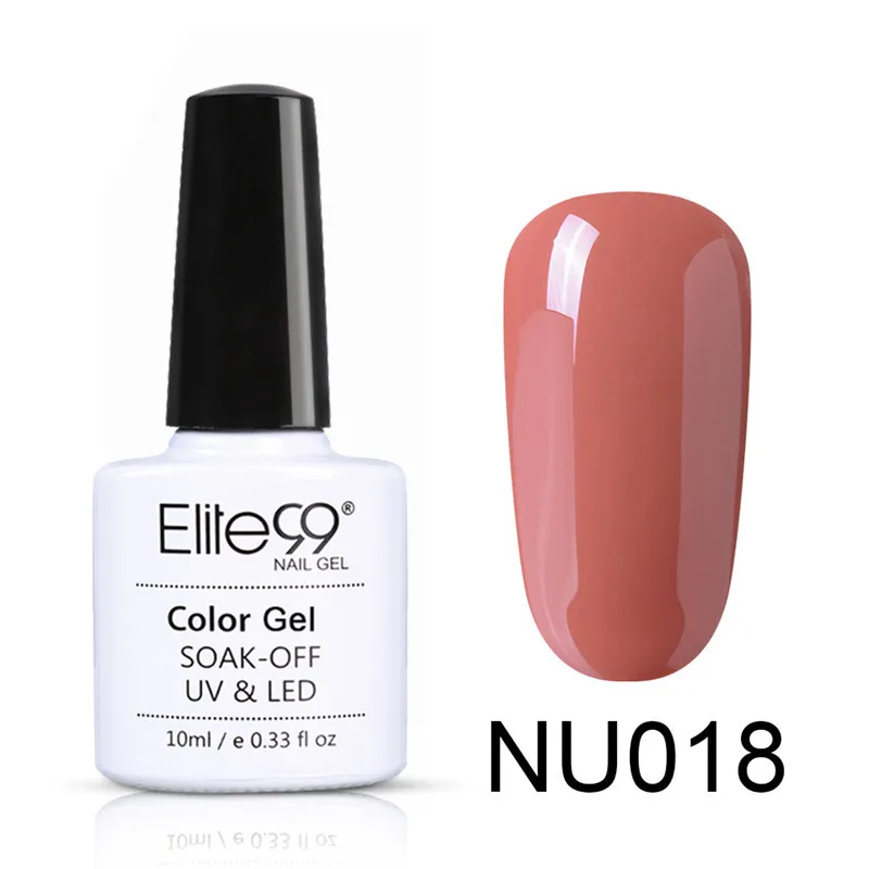 NU018 Elite99 гель для ногтей 10 мл чистый цвет ногтей УФ светодиодный Гель-лак для ногтей долговечный Макарон замочить Гель-лак - Цвет: NU018