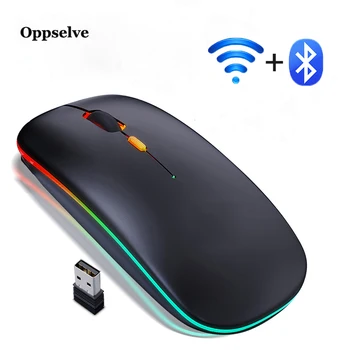 

Oppselve Wireless Mouse RGB Bluetooth 5.0 Mouse Computer Mouse Ergonomic Silent Mause Rechargeable Luminous Optical Mice For PC