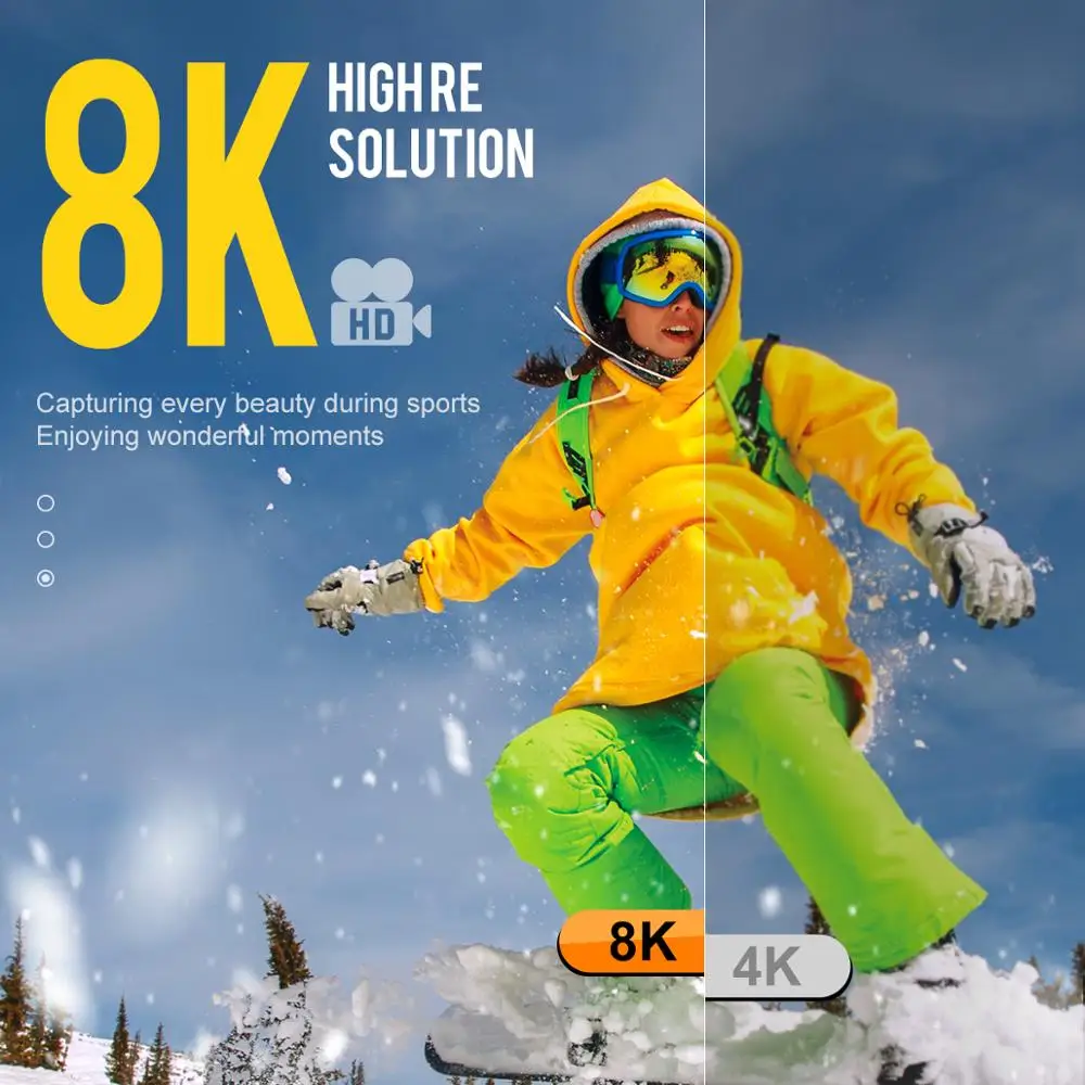Yarber 8K экшн-Спортивная камера WIFI 4K 60fps велосипедный шлем экшн-камеры 40 м Водонепроницаемая видеокамера для дайвинга с удаленным приложением Yarber 8K экшн-Спортивная камера WIFI 4K 60fps велосипедный шлем экшн-камеры 40 м Водонепроницаемая видеокамера для дайвинга с удаленным приложением