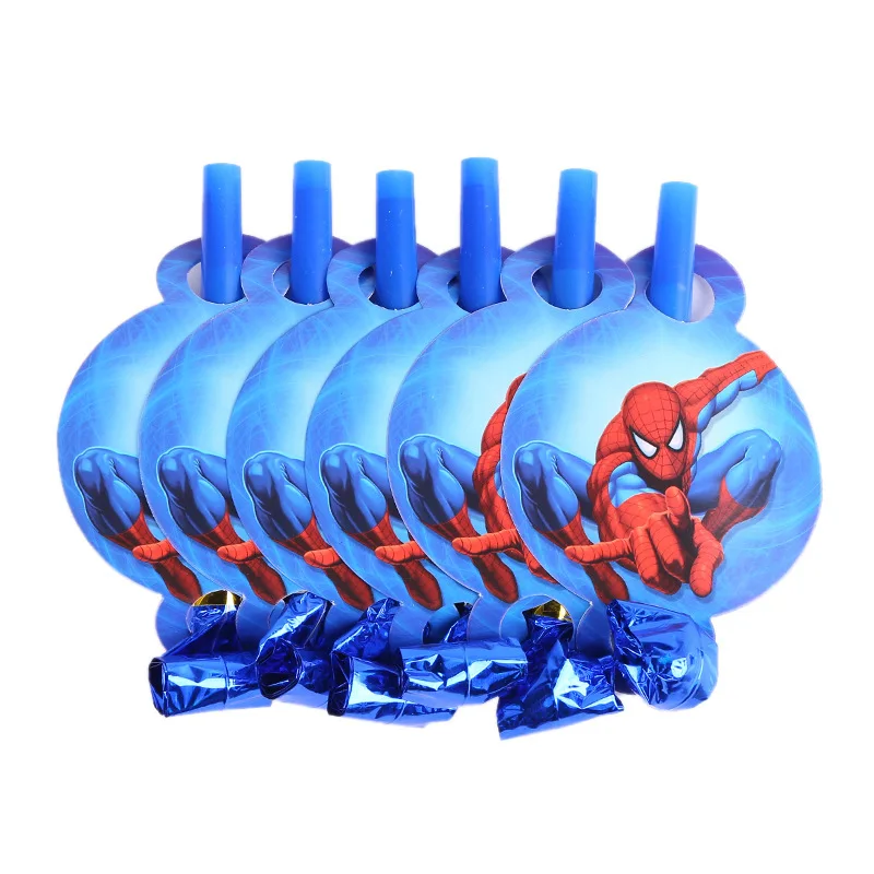 thumbnail image 1 of Decoraciones para fiestas de cumpleaños de Spiderman, globos, vajilla desechable, globos de aluminio con forma de araña en 3D, suministros para fiestas, platos y servilletas, 1 of 5