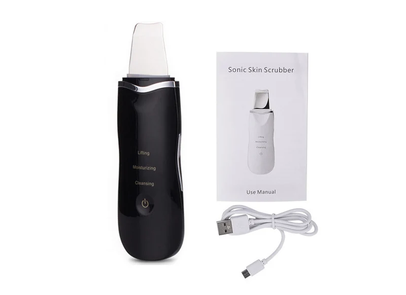 Ultrasonic Facial Skin Scrubber Peeling Shovel Facial Pores Deep Cleansing Spatula Blackhead Remover Rechargable Beauty Machine 7