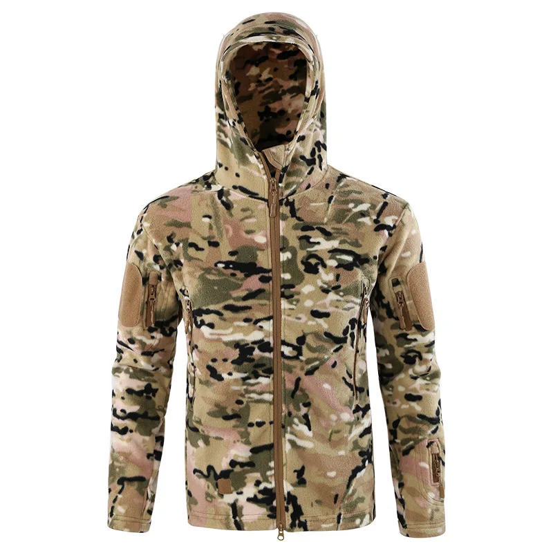 ESDY мужские уличные зимние военные тактические куртки флисовые термокамуфляжные куртки с подогревом альпинистские лыжные тренировочные куртки - Color: CP