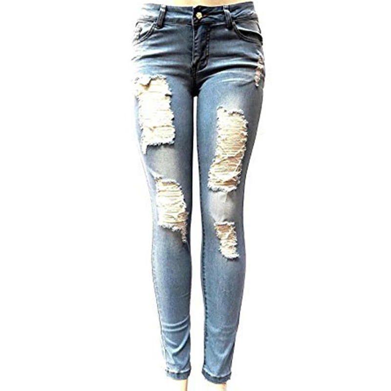 

Hole Ripped Jeans For Women Skinny Woman Fashion Boyfriend Pants Jeans Woman Pencil Pants Softener