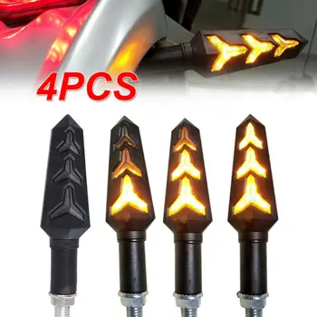 

Motorcycle Indicators Lights​ Amber Lamp Flowing Turn Signal Smoke 12V