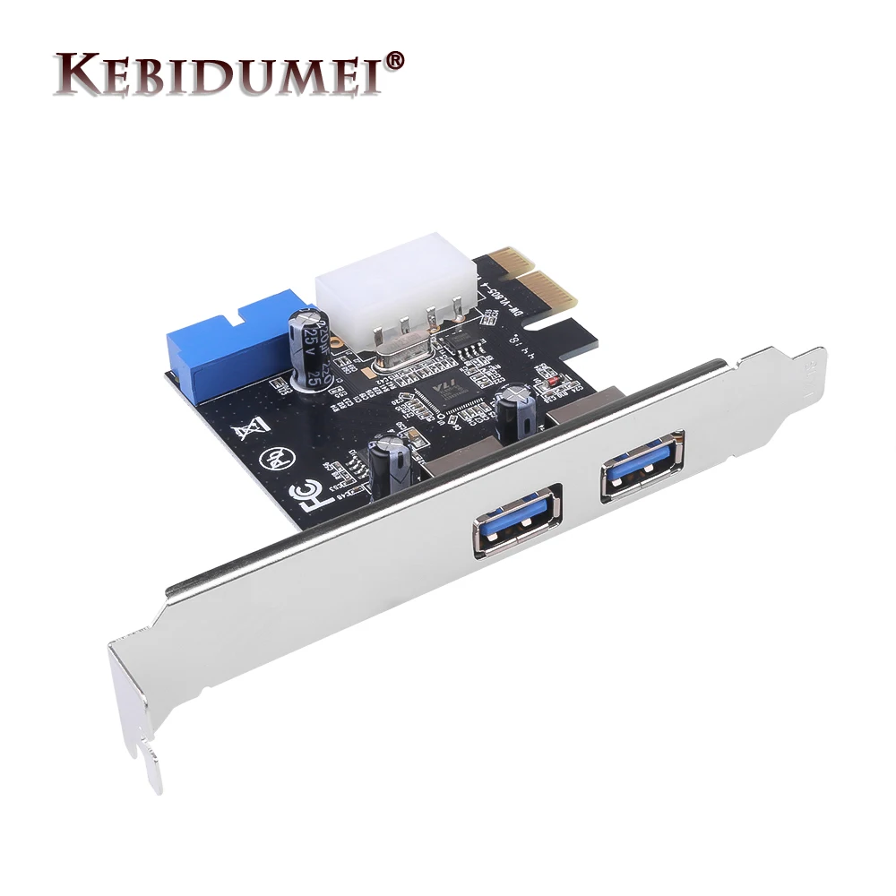 USB 3,0 PCI-E адаптер карты расширения внешний 2 порта USB3.0 концентратор внутренний 19Pin Заголовок карта PCI-E 4Pin IDE разъем питания
