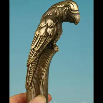 

zhmui8800626659+<<+Gothic Old Brass Handmade Parrot Statue Cane Walking Stick Head Umberlla Handle