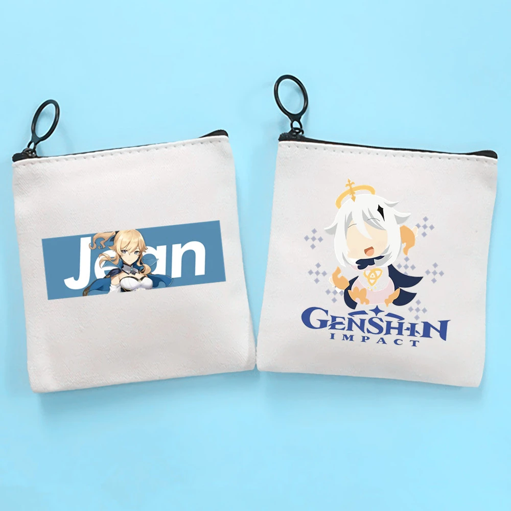 Game Project Impact monedero lona divertido, monedero colección, cartera pequeña cremallera, bolsa para llaves, regalo de mano|Monederos| - AliExpress