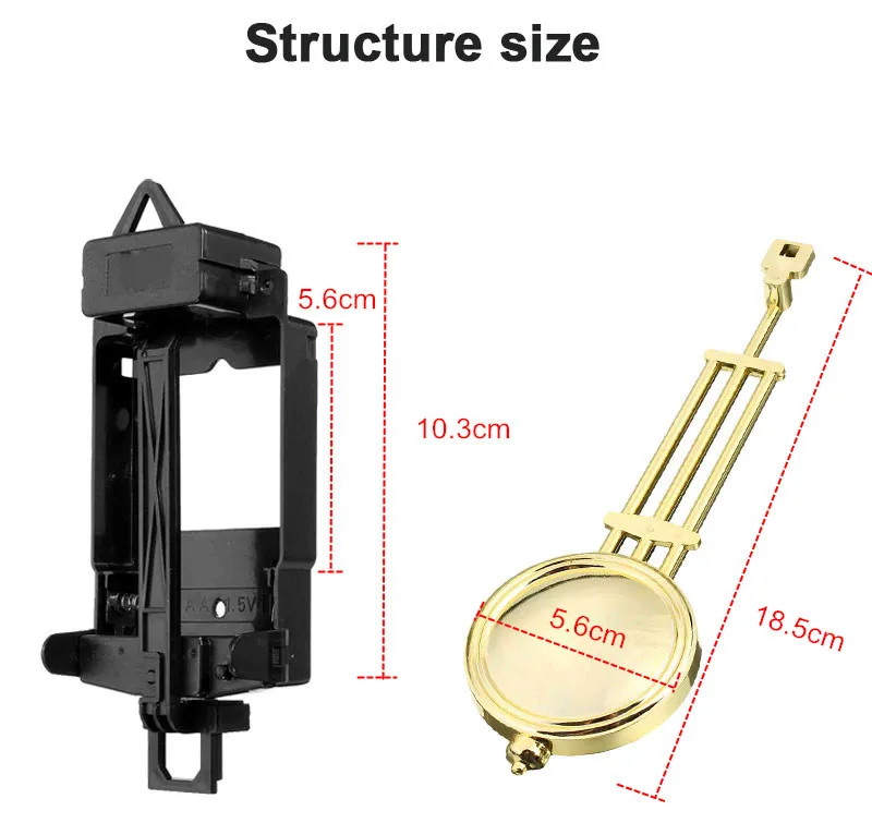 Части часов, аксессуары, часы Wiggler с маятником, кварцевые часы Wiggler для ремонта часов, запчасти для самостоятельной сборки