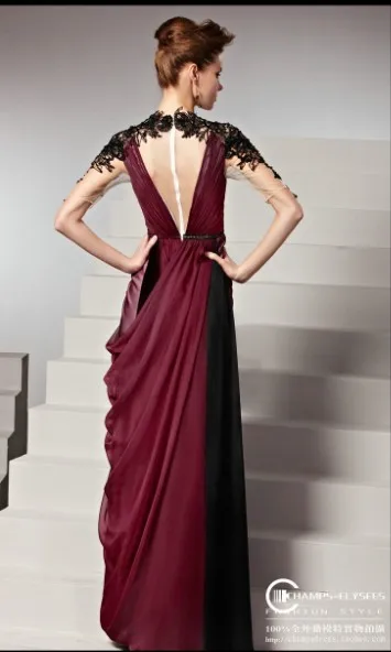bride vestidos de festa casual long robe de soiree sleeves lace elegant party gown evening mother of the bride Dress