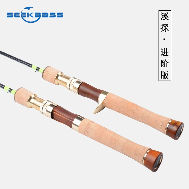 

Seekbass 3 Sections 1.32m Travel Spinning Fishing Rod UL Power F Action Baitcasting Stream Solid Tip Trout Carbon Fiber Rod