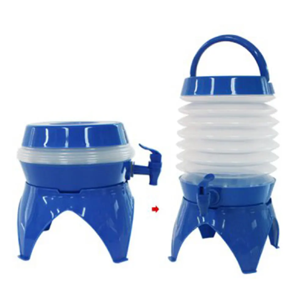 Регулируемый может выдвижное ведро PE 5L бытовой кемпинг складной ведро многофункциональный кран напиток спортивные отстежные открытый